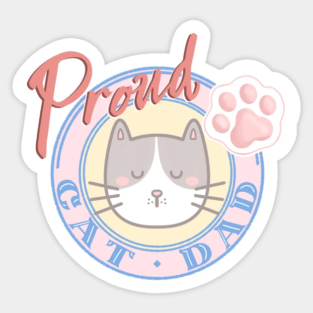 Proud cat dad Sticker by CriticalCat